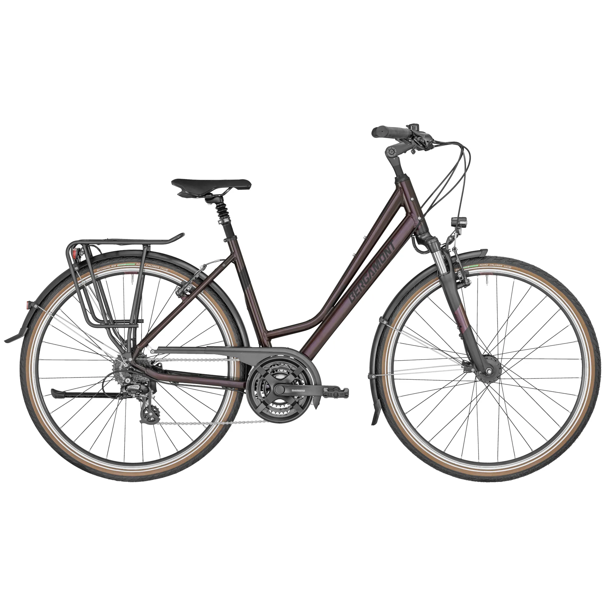 2022 Bergamont Horizon Amsterdam Hybrid Bike in Aubergine Red