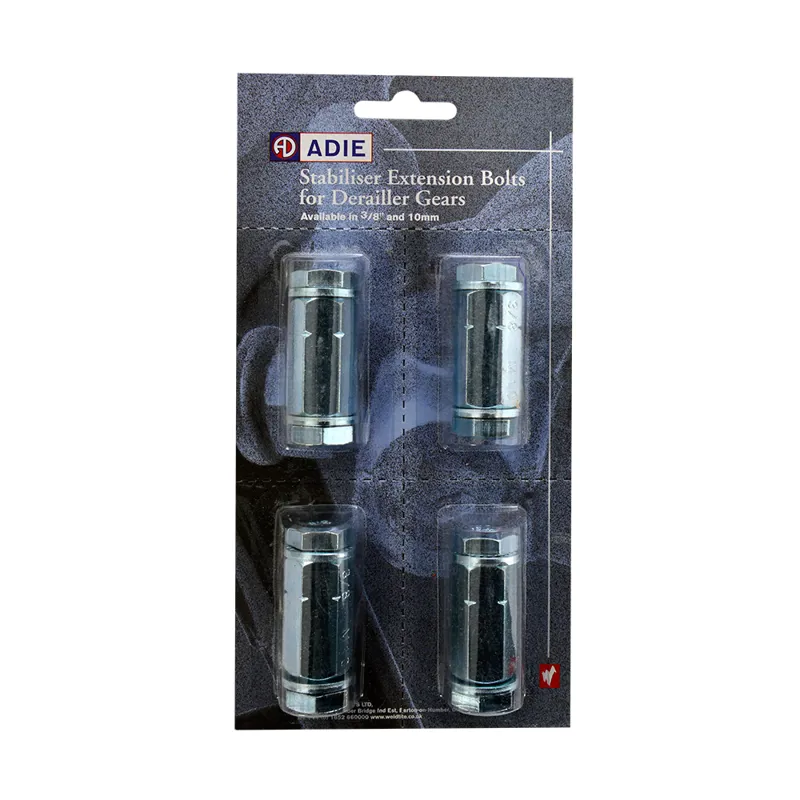 Weldtite Adie Dual 3/8in and 10mm Axle Extensions in Silver