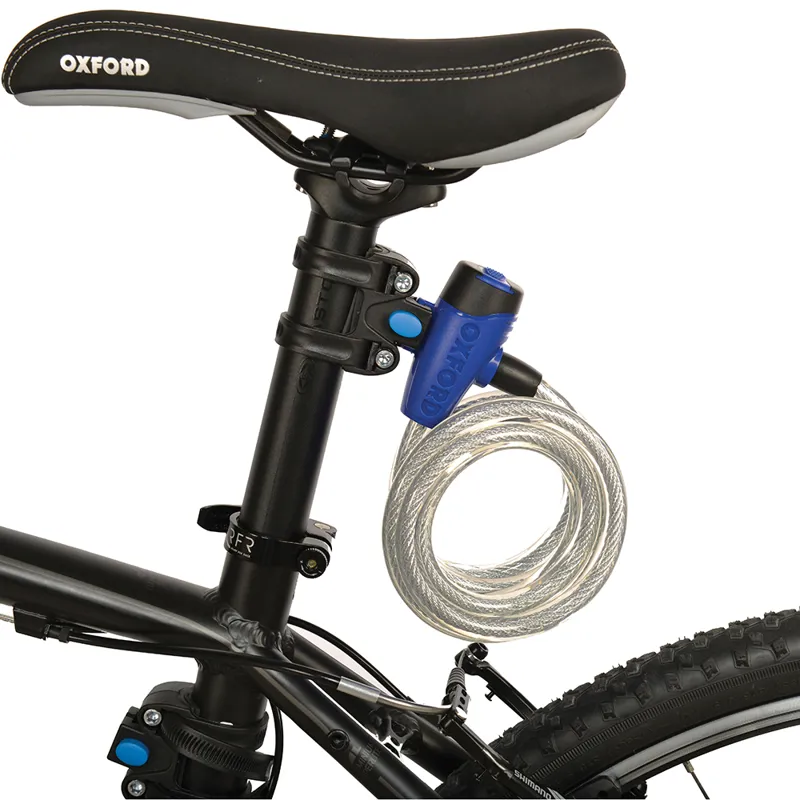 Oxford 12mm X 1800mm Cable 12 Lock in Clear