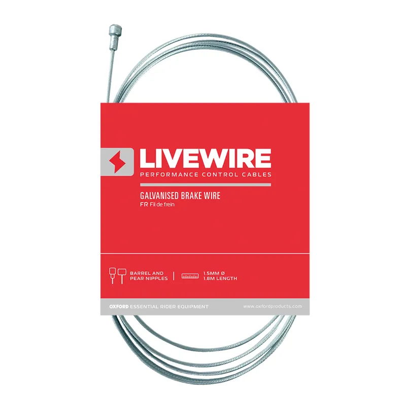 Oxford LiveWire Galvanised 1.5mm X 1. 8m Brake Wire
