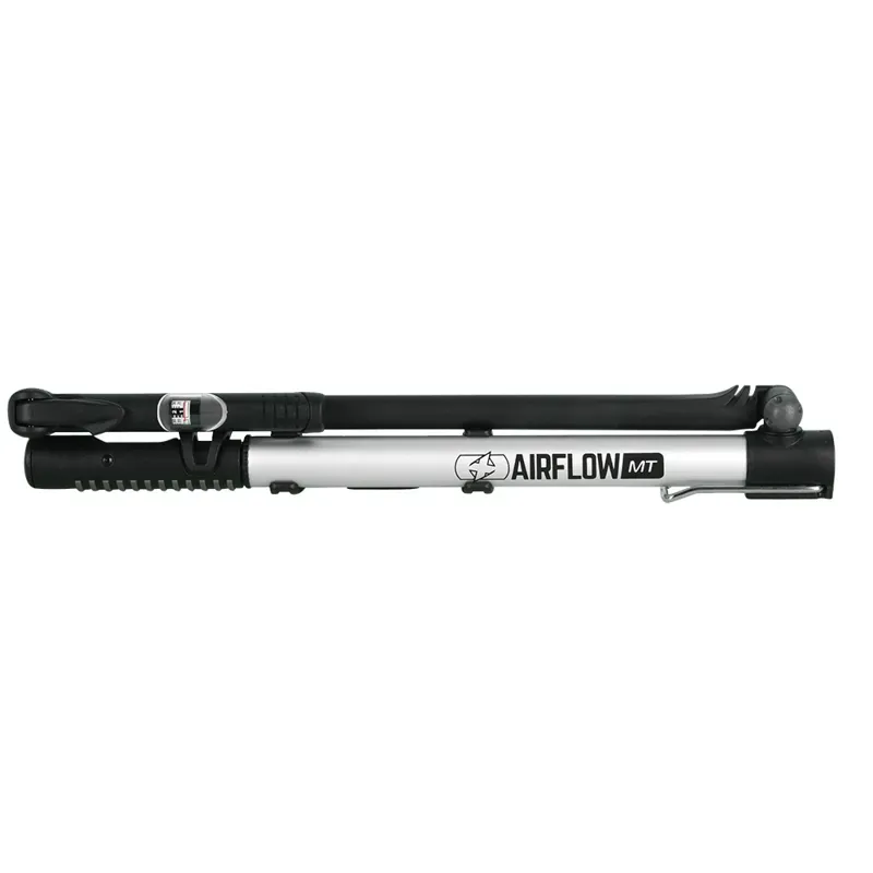 Oxford Airflow Mini Track Pump with Gauge in Black