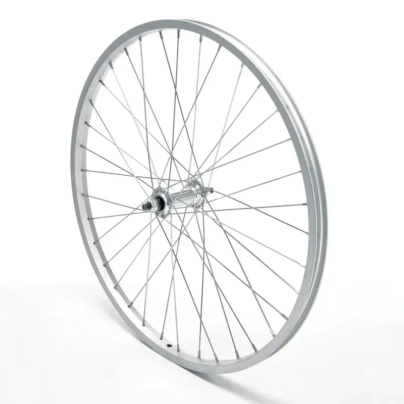 Front Wheel 26' MTB Silver Single Wall Nutted V- Brake