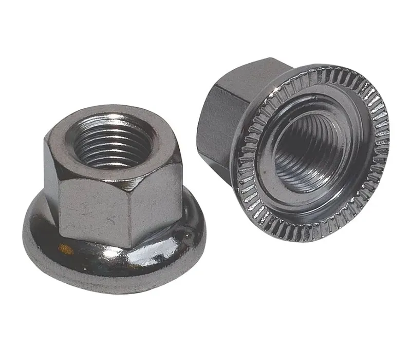 Weldtite Bike Bits 14mm Track Nuts 2-pack in Silver