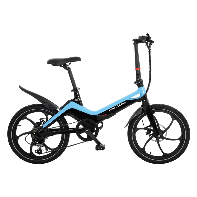 Falcon Flo 20in Electric Folding Bike in Black/Blue