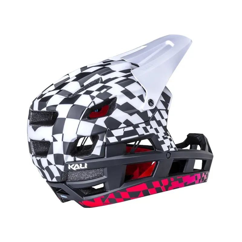 Kali Invader DH Helmet in Glitch - Black/White/Red-2