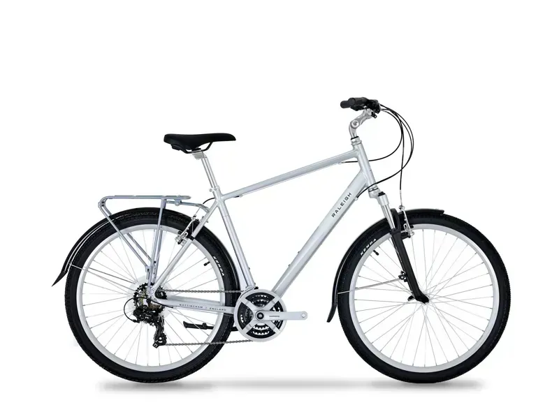 Raleigh Pioneer Trail 27.5/43 High Der XS Hybrid Bike in Silver