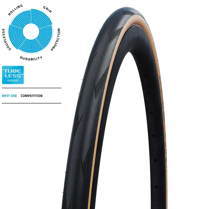 Schwalbe Pro One V-guard Transparent Skin Road Tyre - 700x28c