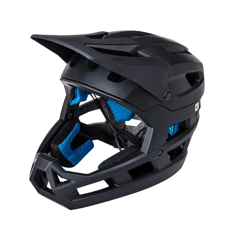 Kali Invader DH Helmet in Matt Black/Gloss Black