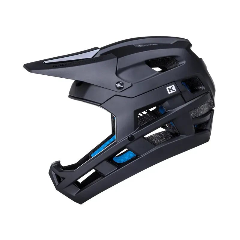 Kali Invader DH Helmet in Matt Black/Gloss Black-1
