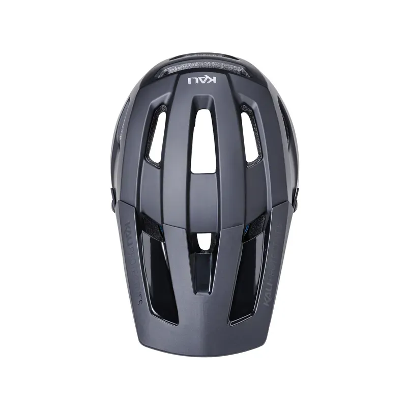 Kali Invader DH Helmet in Matt Black/Gloss Black-2